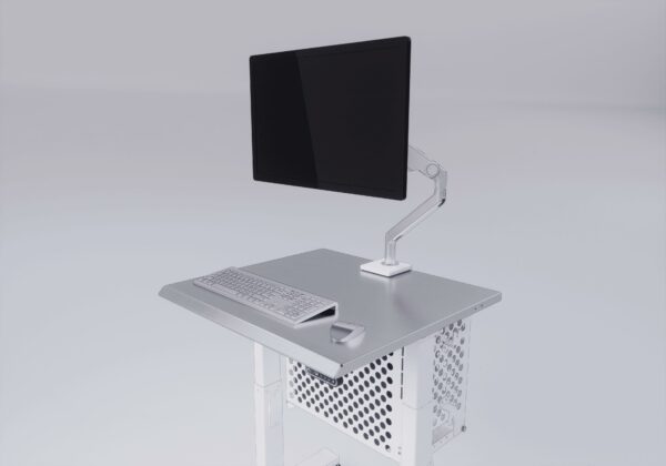 Single-Monitor Cleanroom Computer Cart