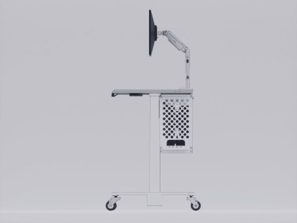 Single-Monitor Cleanroom Computer Cart