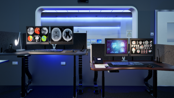 Adjustable Height Radiology Desk