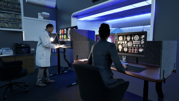 Adjustable Height Radiology Desk
