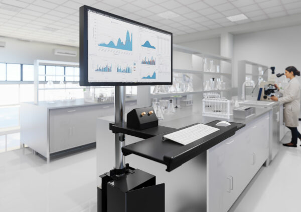 Cleanroom Pole Computer Cart