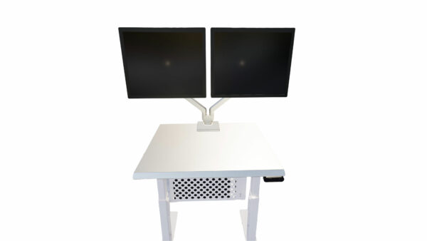 Dual-Monitor Cleanroom Computer Cart