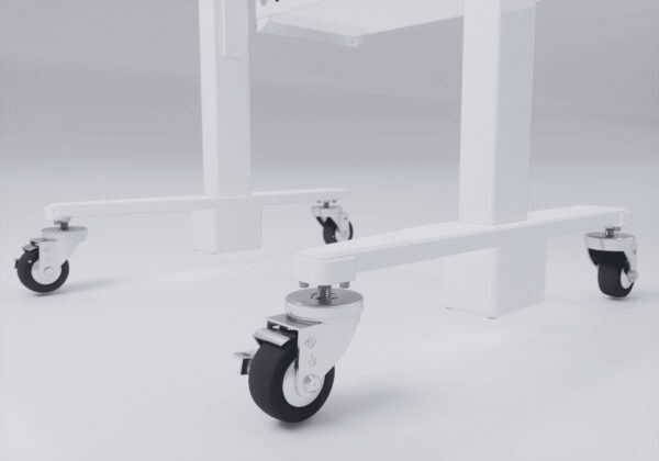 Dual-Monitor Cleanroom Computer Cart